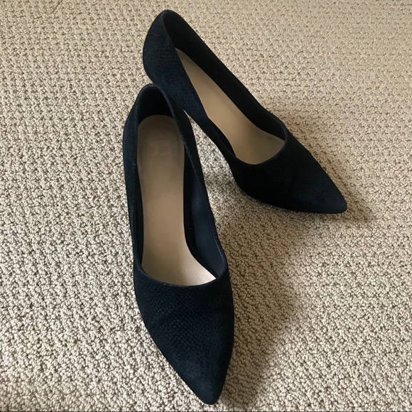 Joe's Jeans Shoes Joes Jeans Black Suede Pointed Toe Pump Stiletto